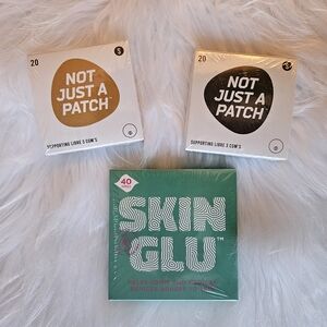 Sealed CGM Supplies Not Just A Patch in Black and Beige, 20 Per & Skin Glu Wipes